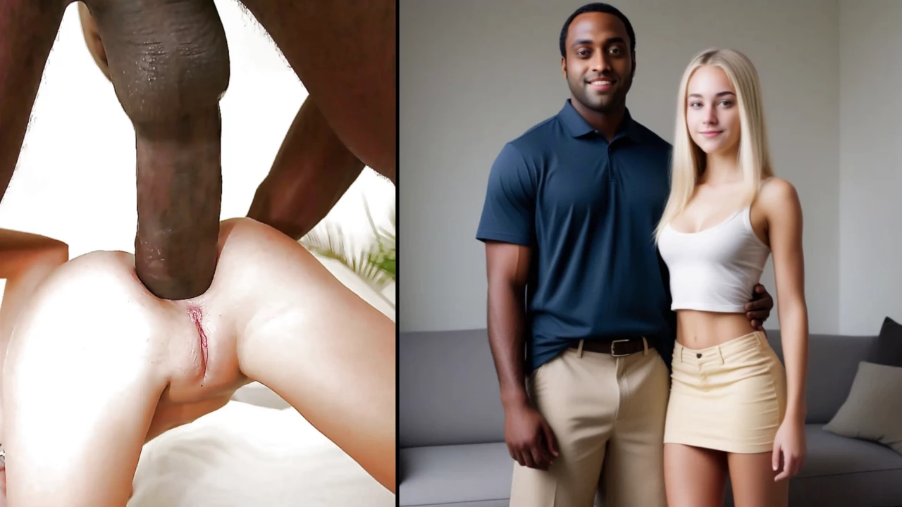 A black man pleasures my voluptuous wife's derriere (ass) porn video